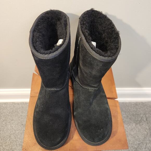 Koolaburra By Ugg Boots Koola Short Classic Black Soft Suede Faux Fur - Size 8 - Picture 2 of 7